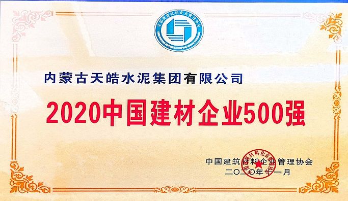 2020中国建材企业500强